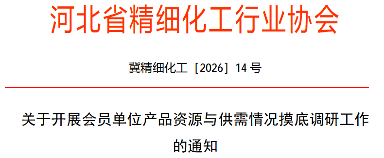 关于开展会员单位产品资源与供需情况摸底调研工作 的通知